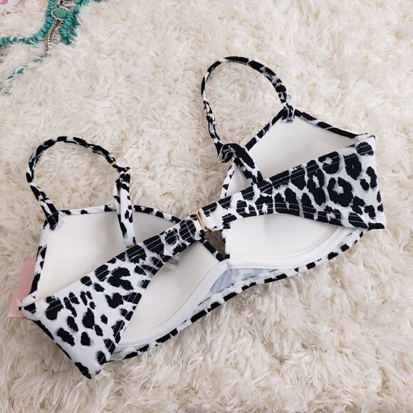 VS 2 Pieces Swimsuit Push Up Cheetha Print 32C / Medium NWT - Picture 5 of 6
